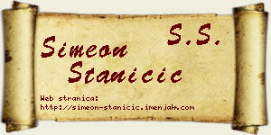 Simeon Staničić vizit kartica
